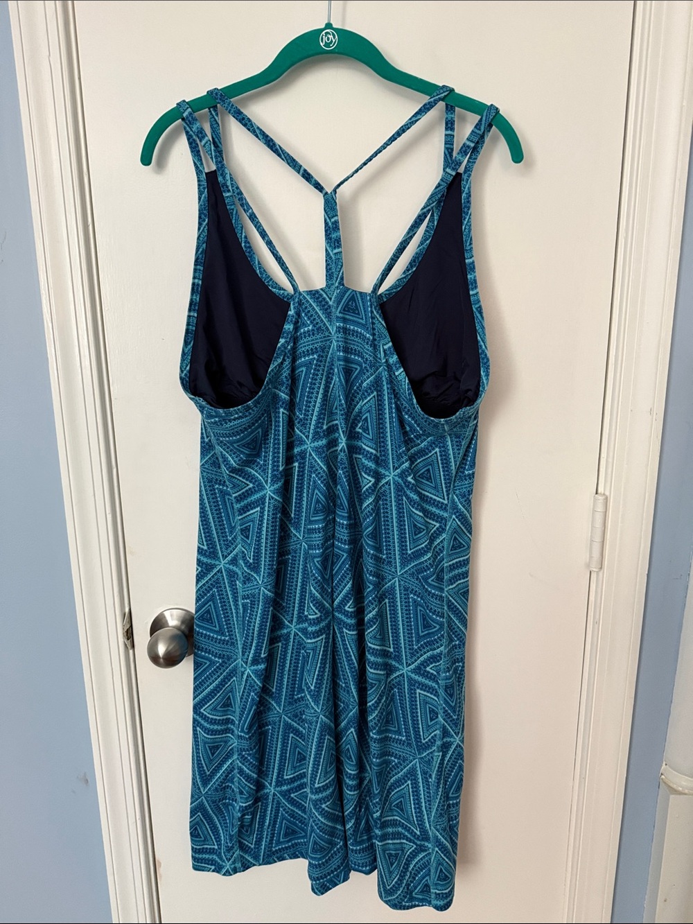 Patagonia Blue Geometric Triangle Mini Dress - Picture 3 of 4